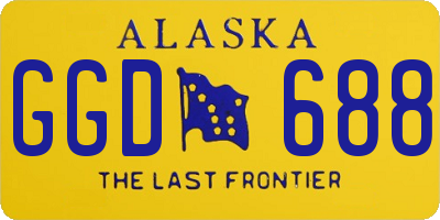 AK license plate GGD688