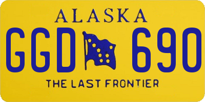 AK license plate GGD690