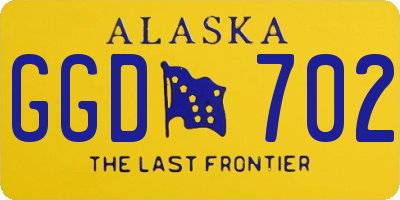 AK license plate GGD702