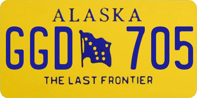 AK license plate GGD705