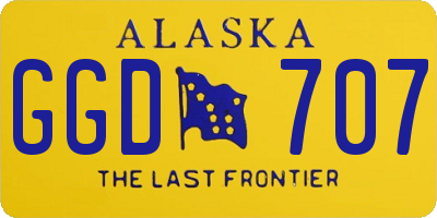 AK license plate GGD707