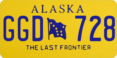 AK license plate GGD728
