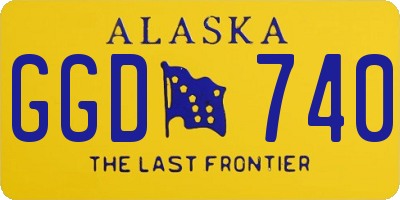 AK license plate GGD740