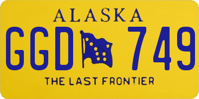AK license plate GGD749