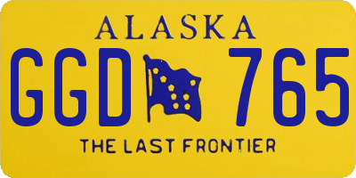 AK license plate GGD765