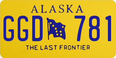 AK license plate GGD781