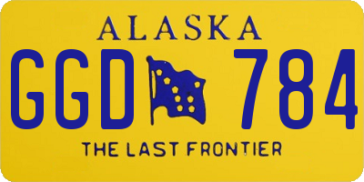 AK license plate GGD784