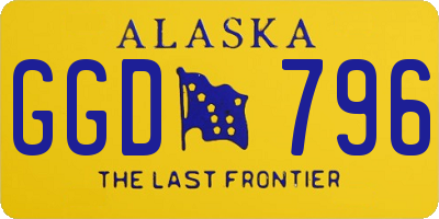 AK license plate GGD796