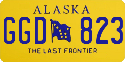 AK license plate GGD823