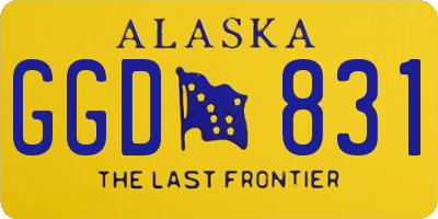 AK license plate GGD831