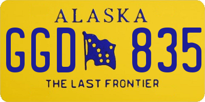 AK license plate GGD835