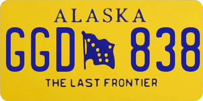 AK license plate GGD838