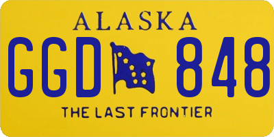 AK license plate GGD848