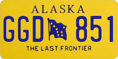 AK license plate GGD851