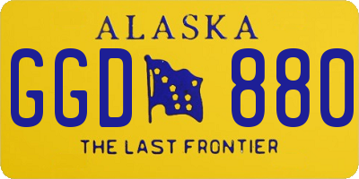 AK license plate GGD880