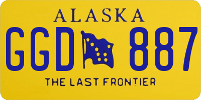 AK license plate GGD887