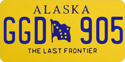 AK license plate GGD905