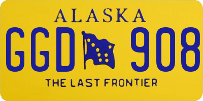 AK license plate GGD908