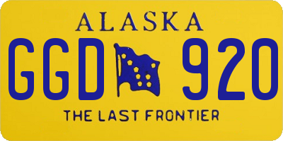 AK license plate GGD920