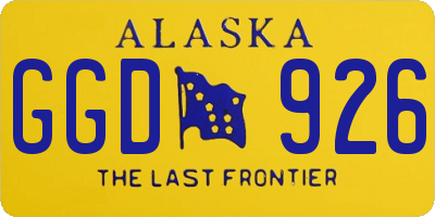 AK license plate GGD926