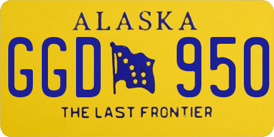 AK license plate GGD950