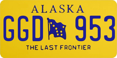 AK license plate GGD953