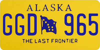 AK license plate GGD965