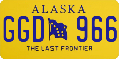 AK license plate GGD966