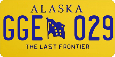 AK license plate GGE029