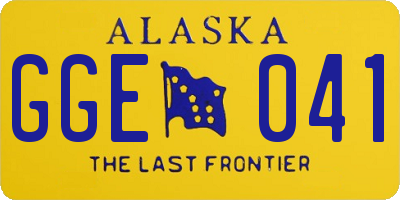 AK license plate GGE041