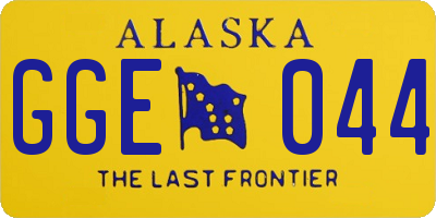 AK license plate GGE044