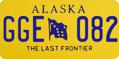 AK license plate GGE082