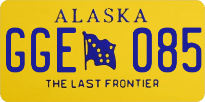 AK license plate GGE085