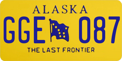 AK license plate GGE087