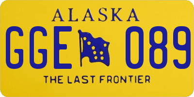 AK license plate GGE089