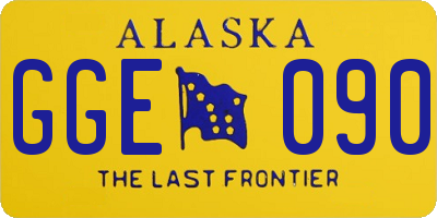 AK license plate GGE090