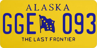 AK license plate GGE093