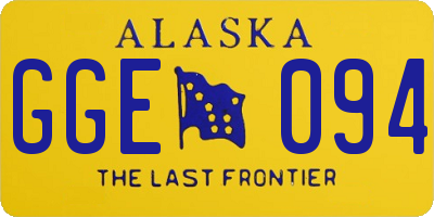 AK license plate GGE094