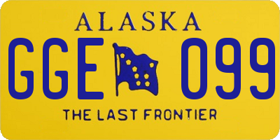 AK license plate GGE099