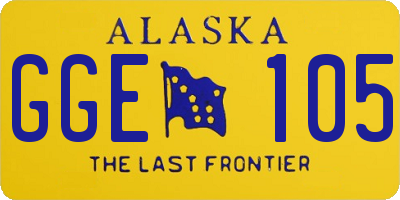 AK license plate GGE105