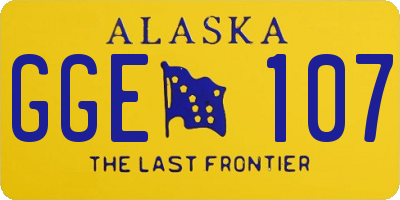 AK license plate GGE107