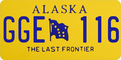 AK license plate GGE116