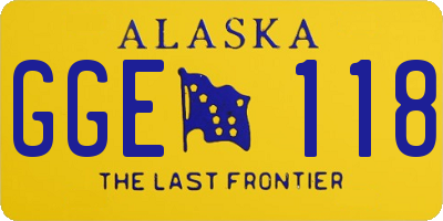 AK license plate GGE118
