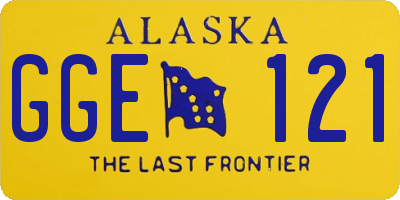 AK license plate GGE121
