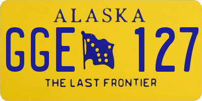 AK license plate GGE127