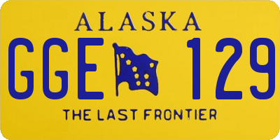 AK license plate GGE129