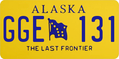 AK license plate GGE131