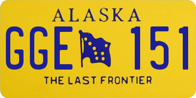 AK license plate GGE151