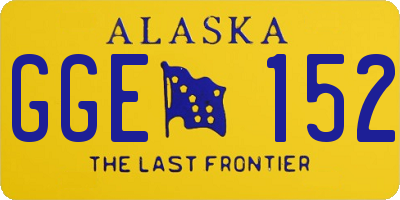 AK license plate GGE152