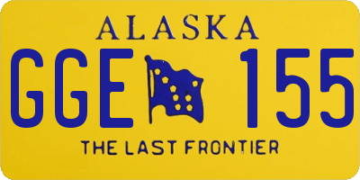 AK license plate GGE155
